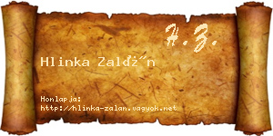 Hlinka Zalán névjegykártya